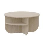 Salontafel Reykhon rond Ø80x41 cm travertijn [en.casa], Huis en Inrichting, Tafels | Salontafels, Verzenden, Nieuw