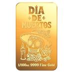 Zwitserland. 1/100 oz 9999 Fine Gold Bar Dia de Muertos