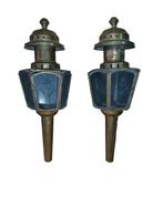 Pair of Victorian carriage lamps - Koets (2) - Messing, Antiek en Kunst