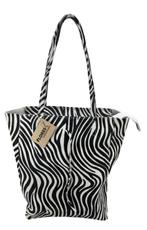 Zebra Zwart Wit Vera Pelle wild leren shopper, Verzenden, Nieuw