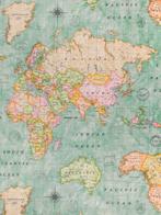 Wereldbol in aquarel - Verfijst fluweel in een Limited