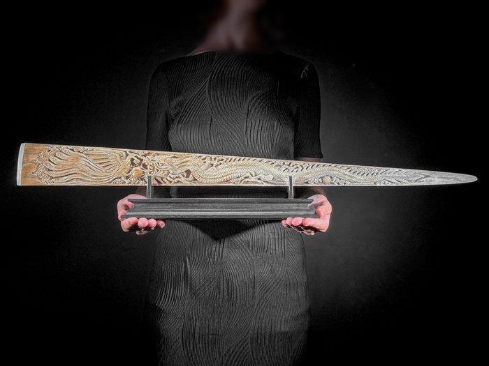 GEEN RESERVEPRIJS - Fijn gesneden, gepatineerde, Antiek en Kunst, Kunst | Designobjecten