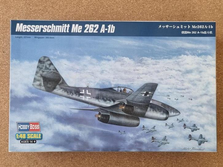 HobbyBoss 80375 Messerschmitt Me 262 A-1b 1:48, Hobby en Vrije tijd, Modelbouw | Vliegtuigen en Helikopters, Verzenden