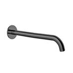 Wastafelkraan Uitloop Hotbath Cobber Rond 30 cm Zwart Chroom, Ophalen of Verzenden, Nieuw, Chroom, Kraan