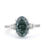 Statement ring - 14 karaat Roségoud - 3.54ct. tw. Groen