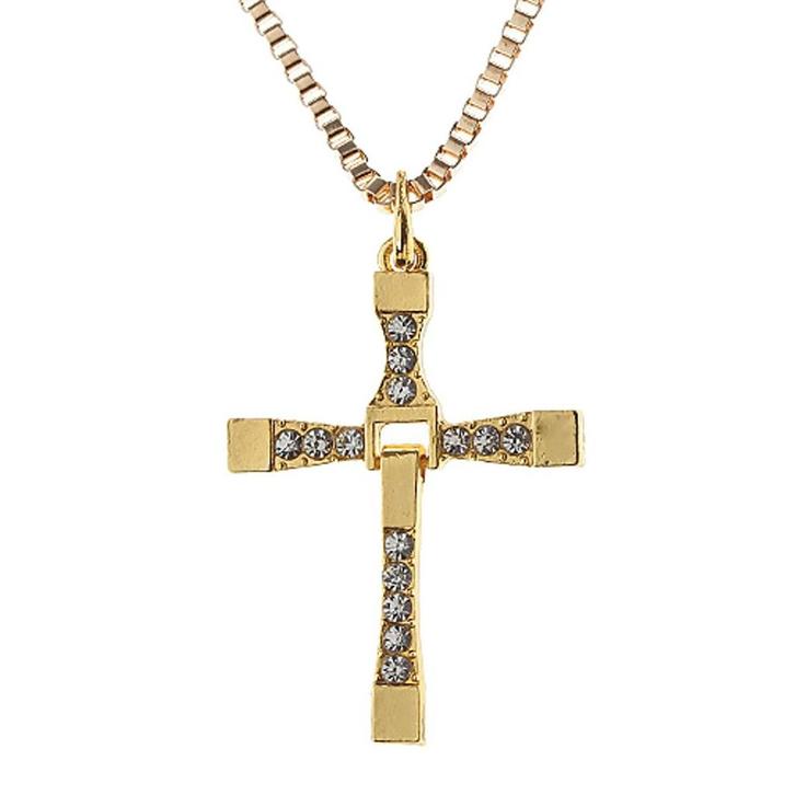 Fako Bijoux - Ketting - Kruis - Kristal - Classic -, Sieraden, Tassen en Uiterlijk, Kettingen, Verzenden