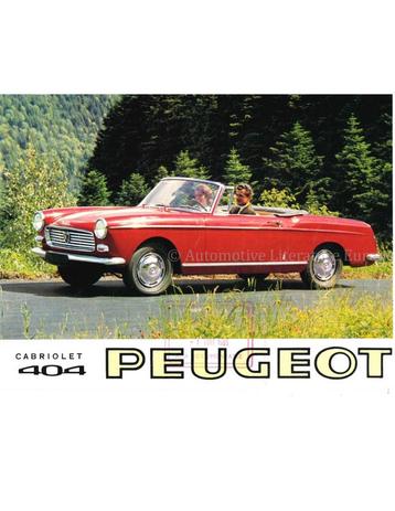 1965 PEUGEOT 404 CABRIOLET | COUPE BROCHURE NEDERLANDS beschikbaar voor biedingen