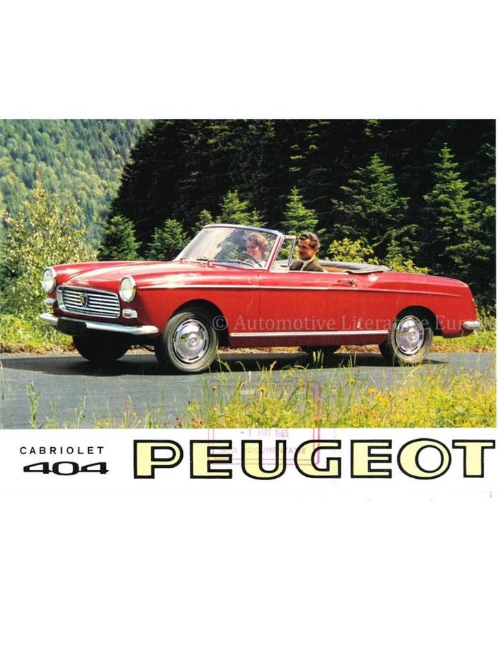 1965 PEUGEOT 404 CABRIOLET | COUPE BROCHURE NEDERLANDS, Boeken, Auto's | Folders en Tijdschriften, Peugeot