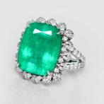 Zonder Minimumprijs - Ring - 18 karaat Witgoud, 13,69ct, Nieuw