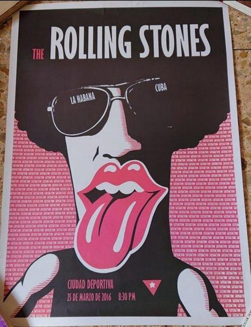 Anonymous - 2x Rolling Stones posters, La Habana, Antiek en Kunst, Kunst | Tekeningen en Foto's