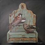 John Bijl (1951) - Mussen op een oud voeder plank