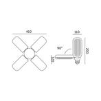 Kobi LED Grow Bulb Planty E27 40W - Vierbladige Kweeklamp..., Huis en Inrichting, Ophalen of Verzenden, Nieuw