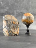 Geen minimumprijs - Paar mooie gele Maligano Jaspis Freeform