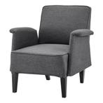 [en.casa] Fauteuil Diespeck 82x78,5x75 cm donkergrijs en zwa, Huis en Inrichting, Verzenden, Nieuw