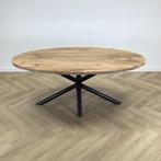 eetkamertafel ovaal 180x100 cm,  mangohout - zwart, Huis en Inrichting, Tafels | Eettafels, Ophalen of Verzenden, Gebruikt