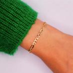 Gouden Figaro Armband 14K Moyenne, Sieraden, Tassen en Uiterlijk, Armbanden, Verzenden, Nieuw, Goud, Goud