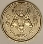 Madagascar Madagaskar Km E1 1 Franc 1948 Essay Zebu, Verzenden