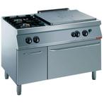Fornuis 2 vuren, 1 doorkookplaat, gasoven gn 2/1, neutrale k, Verzenden