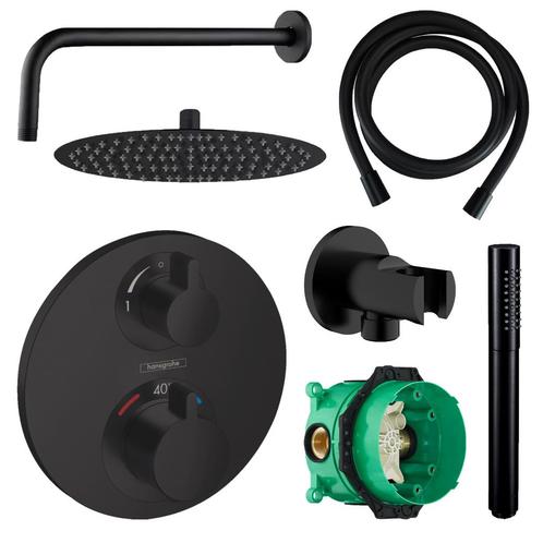 Hansgrohe Ecostat Regendoucheset Inbouw Wanduitloop met, Doe-het-zelf en Verbouw, Sanitair, Kraan, Nieuw, Ophalen of Verzenden