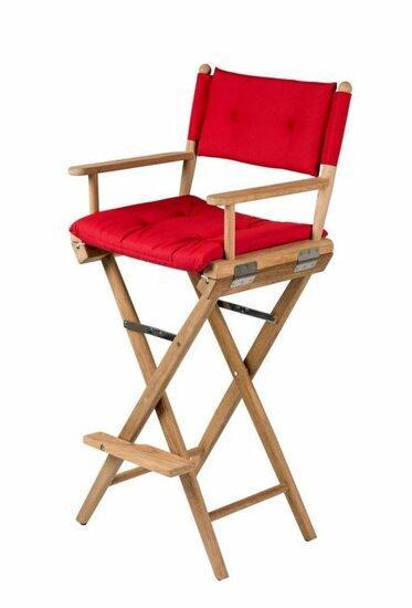Teak regisseursstoel I hoog Forza rood ongeolied, Watersport en Boten, Accessoires en Onderhoud, Verzenden