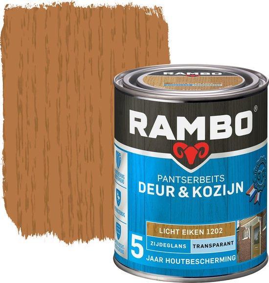 Rambo Pantserbeits Deur & Kozijn Transparant Licht Eiken, Doe-het-zelf en Verbouw, Verf, Beits en Lak, Beits, Nieuw, Minder dan 5 liter