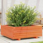 vidaXL Plantenbak 70x70x26,5 cm massief grenenhout wasbruin, Tuin en Terras, Verzenden, Nieuw, Hout