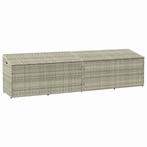 vidaXL Tuinbox 220x50x58 cm poly rattan lichtgrijs, Verzenden, Nieuw