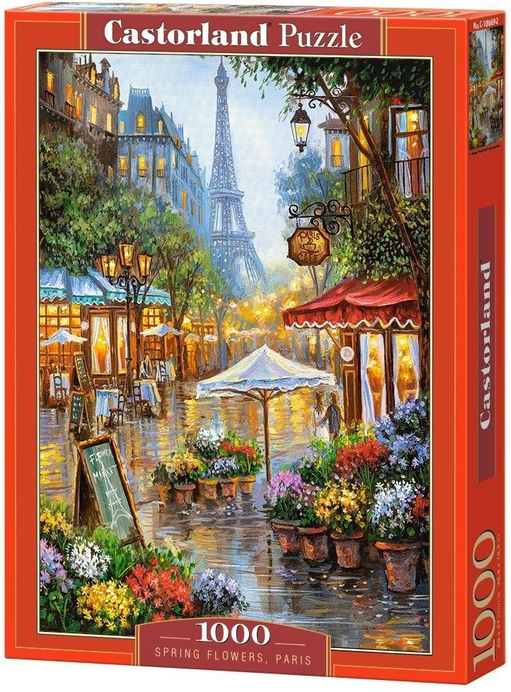 Spring Flowers, Paris Puzzel (1000 stukjes) | Castorland -, Hobby en Vrije tijd, Denksport en Puzzels, Nieuw, Verzenden