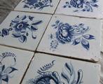 Tegel - 6 stuks grote Friese bloemtegels - 1750-1800