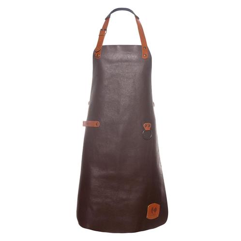 GGM Gastro | KARLOWSKY | Leren Slabbenschort - Mokka |, Huis en Inrichting, Keuken | Textiel, Overige kleuren, Nieuw, Schort, Verzenden