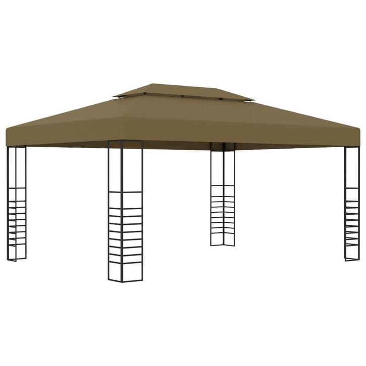 vidaXL Prieel 180 g/m² 3x4 m taupe, Tuin en Terras, Partytenten, Nieuw, Verzenden