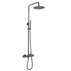 Opbouw regendouche 30cm hoofddouche thermostatisch gun metal, Verzenden, Nieuw