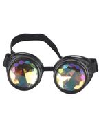 Goggles Steampunk Bril Zwart Montuur Caleidoscoop Glazen Zwa, Kleding | Heren, Nieuw, Carnaval, Ophalen of Verzenden, Overige maten