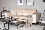 3-Zitsbank - Annicka - Beige - Fluweel - Jörn, Huis en Inrichting, Banken | Bankstellen, Verzenden, Nieuw
