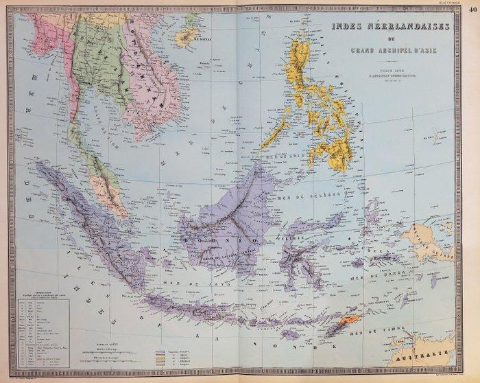 Azië - Filipijnen, Thailand, Laos, Indonesië, Borneo;, Boeken, Atlassen en Landkaarten