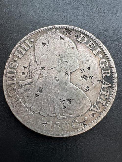 Spanje. Carlos IV. 8 Reales 1800 Mexico FM (Zonder, Postzegels en Munten, Munten | Europa | Niet-Euromunten
