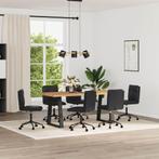 vidaXL Eetkamerstoelen 6 st kunstleer zwart, Huis en Inrichting, Stoelen, Verzenden, Nieuw, Zwart