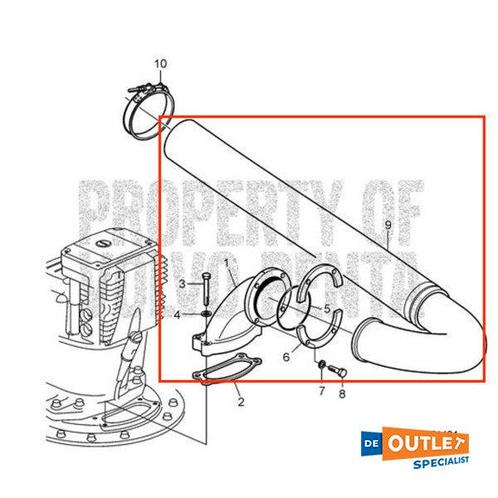 Bieden: Volvo Penta IPS exhaust hose kit with, Watersport en Boten, Bootonderdelen, Kombuis en Sanitair, Nieuw, Zeilboot of Motorboot