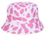Bucket Hat Roze Koe, Verzenden, Nieuw, Feestartikel