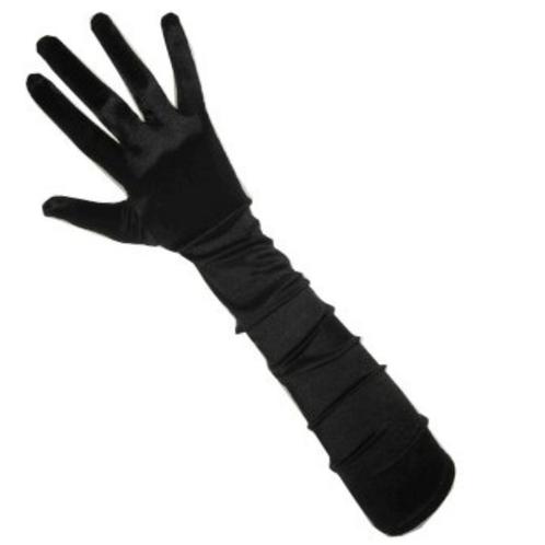 Lange zwarte gala handschoenen - Party handschoenen, Hobby en Vrije tijd, Feestartikelen, Verzenden