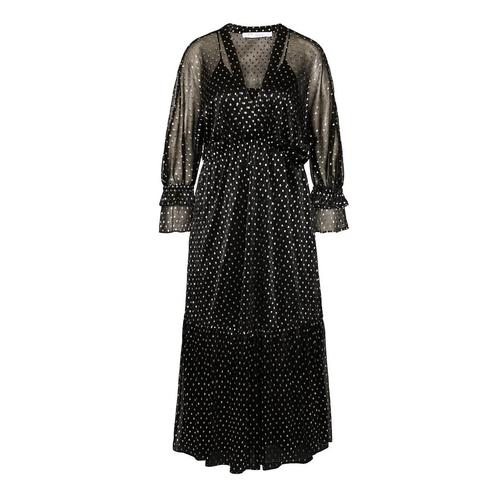 IRO • zwarte midi jurk Mawson • 34, Kleding | Dames, Jurken, Zwart, Nieuw, Maat 34 (XS) of kleiner, Verzenden