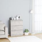 vidaXL Dressoir 60x35x76 cm bewerkt hout betongrijs, Verzenden, Nieuw, 50 tot 100 cm, 25 tot 50 cm