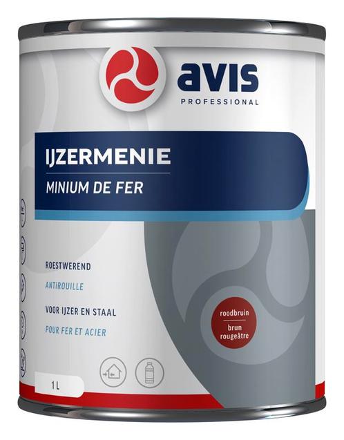 Avis ijzermenie 1 liter, Doe-het-zelf en Verbouw, Verf, Beits en Lak, Nieuw, Verzenden