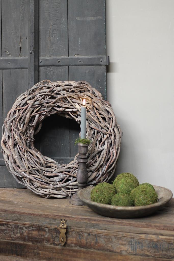 Krans Crazy vine whitewash 50 cm, Huis en Inrichting, Woonaccessoires | Kransen, Nieuw, Ophalen of Verzenden