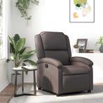 Verstelbare Leren Fauteuil Donkerbruin | retourdeal | 35%..., Ophalen of Verzenden, Nieuw, 125 tot 150 cm, 50 tot 75 cm