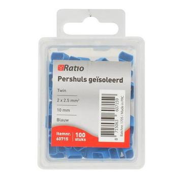 Adereindhuls geisoleerd twin 2,5mm² (blauw) 100 stuks beschikbaar voor biedingen