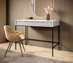 Meubella | Kaptafel wit goud Make-up tafel 104x50x77 cm, Huis en Inrichting, Tafels | Kaptafels, Verzenden, Nieuw, 50 tot 100 cm