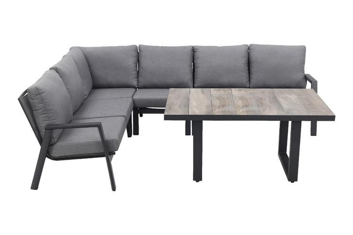 VDG Azoren/Darwin lounge dining set - antraciet - links &, Tuin en Terras, Tuinsets en Loungesets, Loungeset, Nieuw, Overige materialen