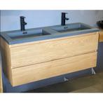 Badkamermeubel Casajoy Boston 120x46x55cm Eiken Met, Ophalen of Verzenden, Nieuw, Bad