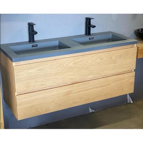 Badkamermeubel Casajoy Boston 120x46x55cm Eiken Met, Doe-het-zelf en Verbouw, Sanitair, Bad, Nieuw, Ophalen of Verzenden